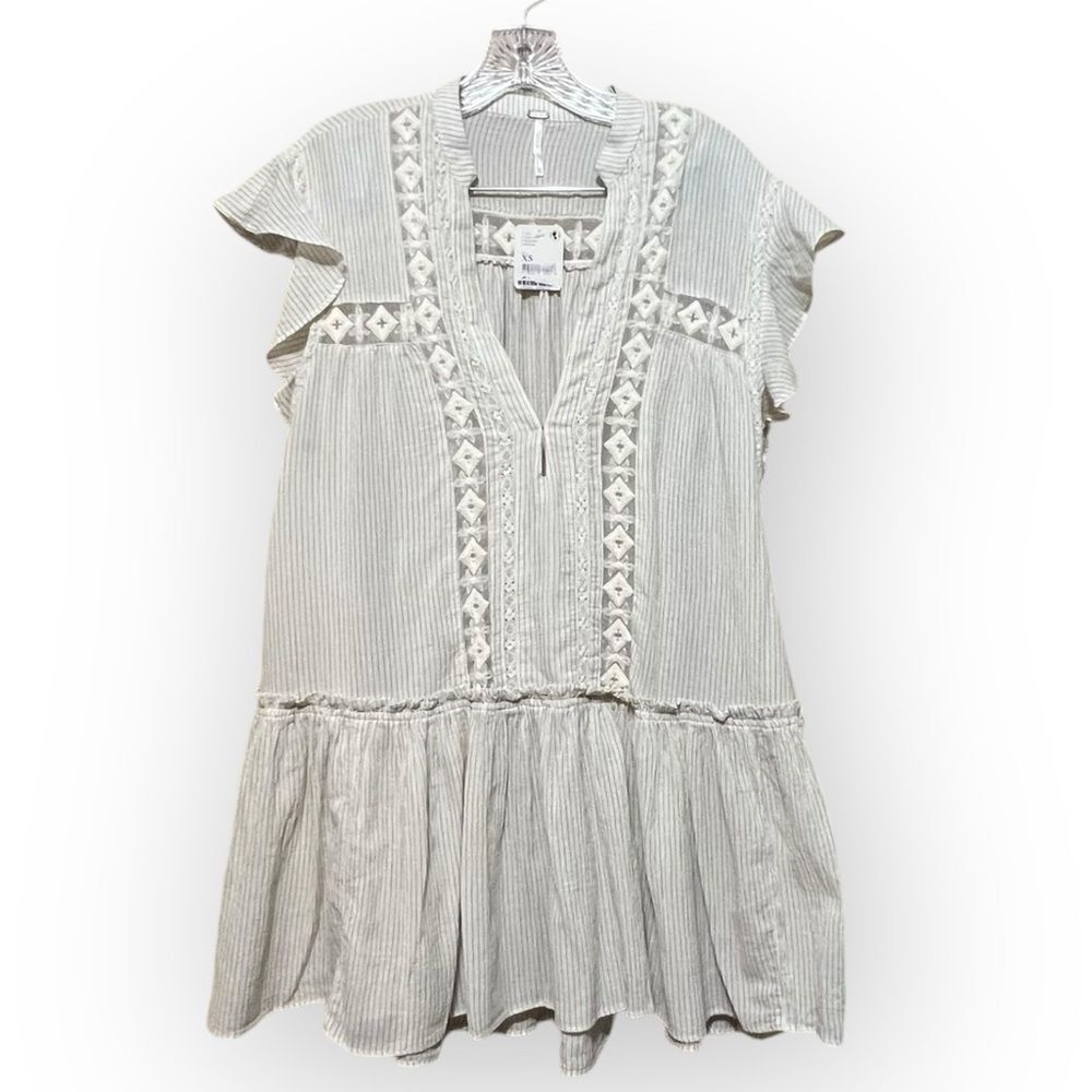 Free People Oversized Bohemian Baby Blues Tunic Flutter Sleeve Top New with tags - Picture 4 of 12